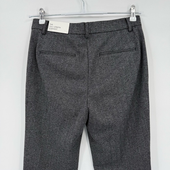Ann Taylor The Full Length Straight Curvy Fit Pant in Herringbone Size 6 - Picture 10 of 11